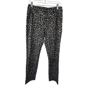 Cabi Animal Print Soft Pockets Belt Loops Business Casual Women's Pants 8